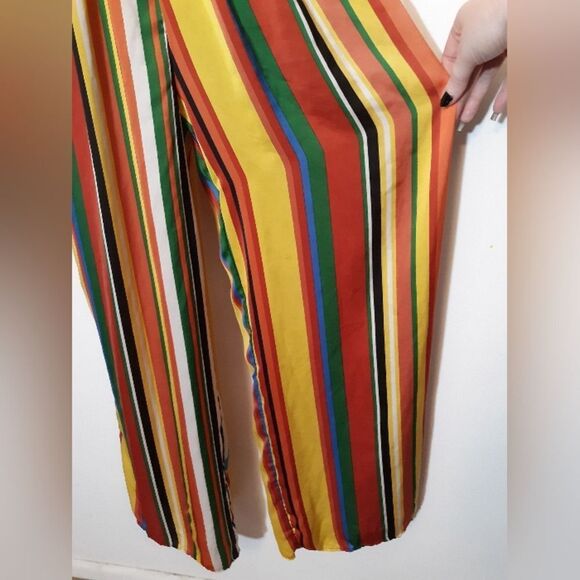 Forever 21 silky striped strapless jumpsuit - Picture 3 of 6